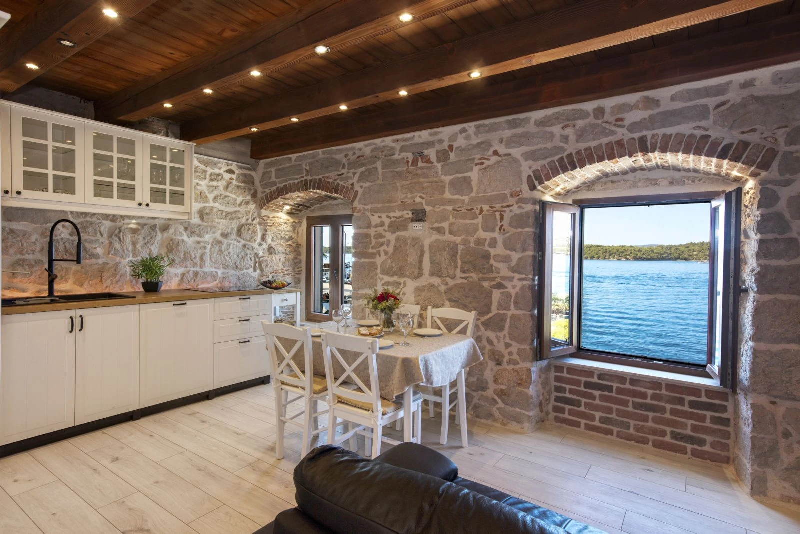 Sea view and Šibenik Old Town from Apartment Sun